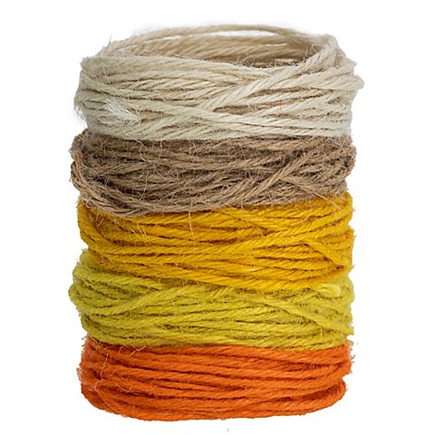 Jutekordelpaket, gelb, 2 mm, 5x 4 m Jutekordelpaket, gelb, 2 mm, 5x 4 m von buttinette