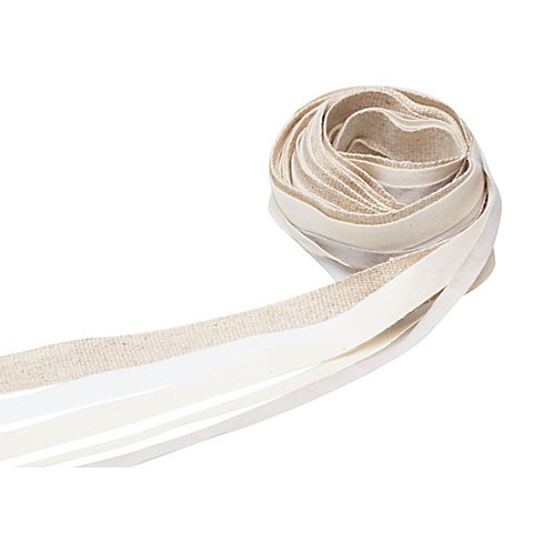 Leinen-Bänderpaket, Naturtöne, 5–15 mm, 5x 2 m von buttinette