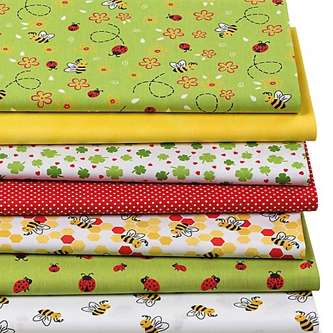 Patchwork- und Quiltpaket "Bienen & Marienkäfer", grün-color von buttinette