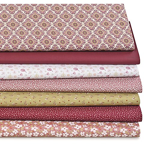 Patchwork- und Quiltpaket Digitaldruck "Ornamente & Blüten", bordeaux-color Patchwork- und Quiltpaket Digitaldruck "Ornamente & Blüten", bordeaux-color von buttinette