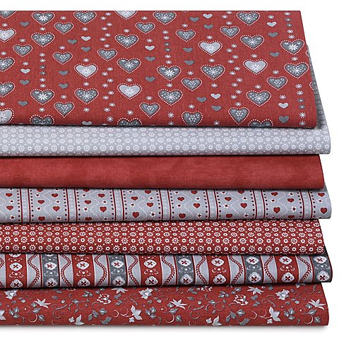 Patchwork- und Quiltpaket "Landhaus", bordeaux-grau Patchwork- und Quiltpaket "Landhaus", bordeaux-grau von buttinette