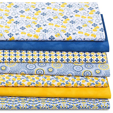 Patchwork- und Quiltpaket "Mediterran", blau/gelb Patchwork- und Quiltpaket "Mediterran", blau/gelb von buttinette