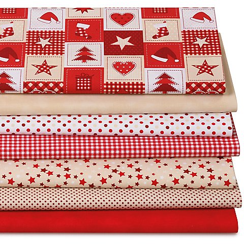 Patchwork- und Quiltpaket "Weihnachten", rot-color von buttinette