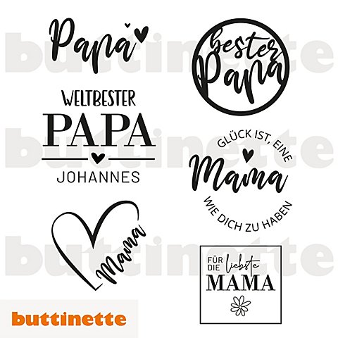 Plotterdatei "Mama & Papa" Plotterdatei "Mama & Papa" von buttinette