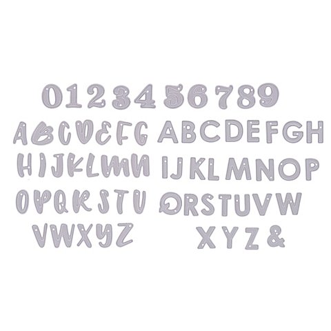 Stanzschablonen-Set "Buchstaben & Zahlen", 1,8 cm, 63-teilig von buttinette