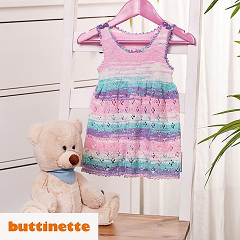Strickanleitung - Babykleid aus Woll Butt Lilia Strickanleitung - Babykleid aus Woll Butt Lilia von buttinette