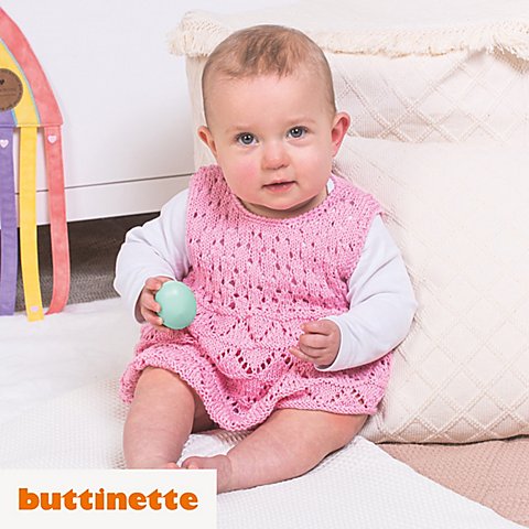Strickanleitung – Babykleidchen aus Woll Butt Baby Strickanleitung – Babykleidchen aus Woll Butt Baby von buttinette