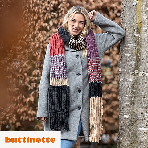 Strickanleitung – Maxi-Schal aus Woll Butt Versailles Big Strickanleitung – Maxi-Schal aus Woll Butt Versailles Big von buttinette
