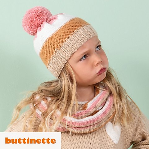 Strickanleitung – Ringelmütze mit Bommel aus Woll Butt Venia Strickanleitung – Ringelmütze mit Bommel aus Woll Butt Venia von buttinette