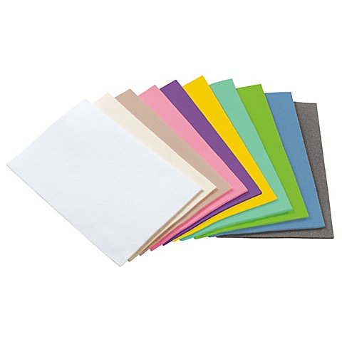Textilfilz-Paket "Kreativ", Stärke 4 mm, 20 x 30 cm, pastellige Farben von buttinette