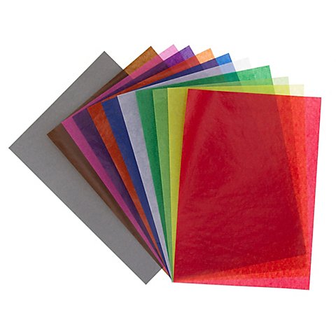 buttinette Transparentpapier, bunt, A4, 50 Blatt von buttinette