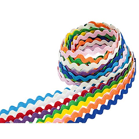 Zackenlitzenpaket, bunt, 8 mm, 10x 1 m von buttinette
