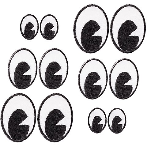 buttinette Applikationen "Augen", 1,5 - 2,9 cm, 12 Stück von buttinette