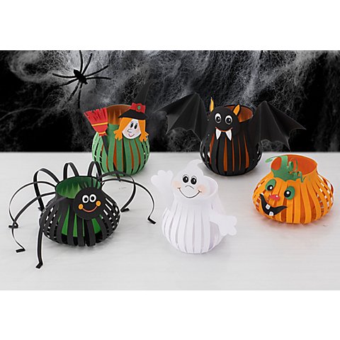 buttinette Bastel-Set Tischlaternen "Halloween", 5 Tischlaternen – Vorlagen bereits vorgedruck buttinette Bastel-Set Tischlaternen "Halloween", 5 Tischlaternen – Vorlagen bereits vorgedruck von buttinette