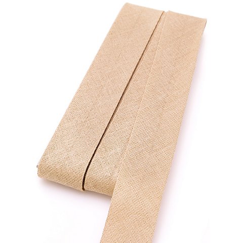 buttinette Baumwoll-Schrägband, beige, Breite: 2 cm, Länge: 5 m von buttinette