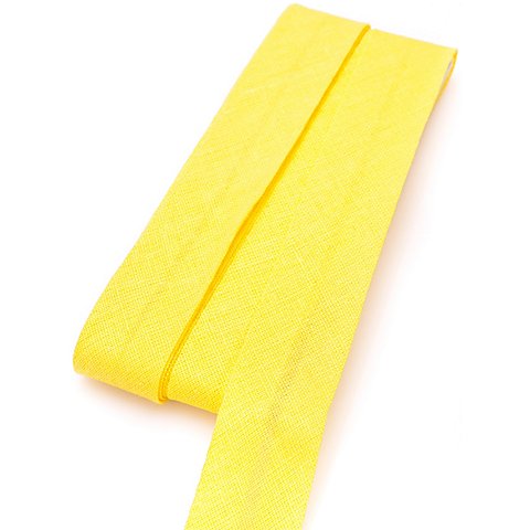 buttinette Baumwoll-Schrägband, gelb, Breite: 2 cm, Länge: 5 m von buttinette