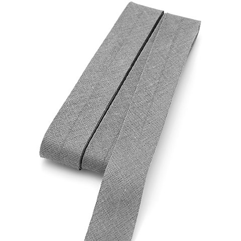 buttinette Baumwoll-Schrägband, grau, Breite: 2 cm, Länge: 5 m von buttinette