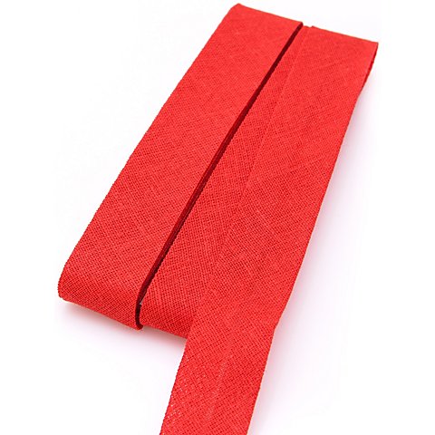 buttinette Baumwoll-Schrägband, rot, Breite: 2 cm, Länge: 5 m von buttinette