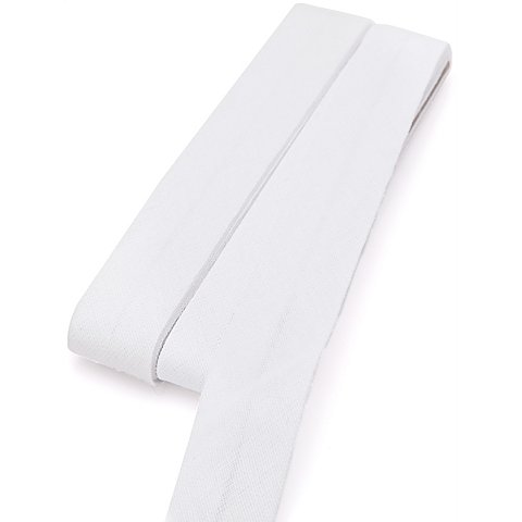 buttinette Baumwoll-Schrägband, weiß, Breite: 2 cm, Länge: 5 m von buttinette