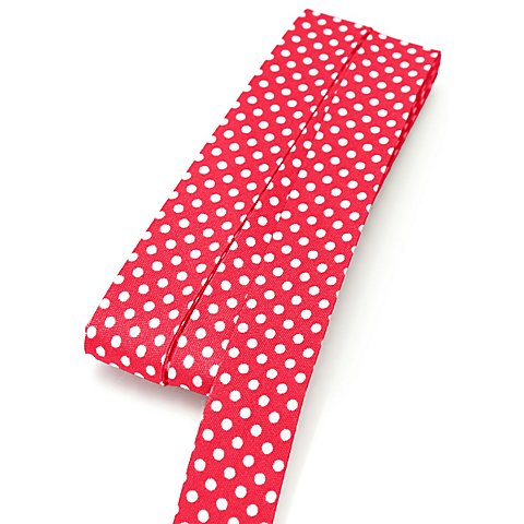 buttinette Baumwoll-Schrägband "Punkte", rot-weiß, Breite: 2 cm, 5 m buttinette Baumwoll-Schrägband "Punkte", rot-weiß, Breite: 2 cm, 5 m von buttinette
