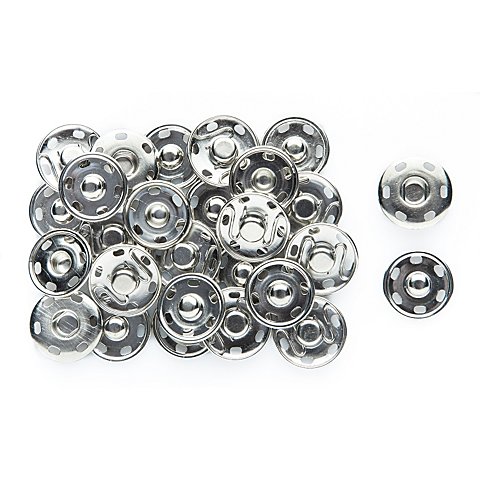 buttinette Druckknöpfe zum Annähen, Größe: 19 mm Ø, Inhalt: 15 Stück von buttinette