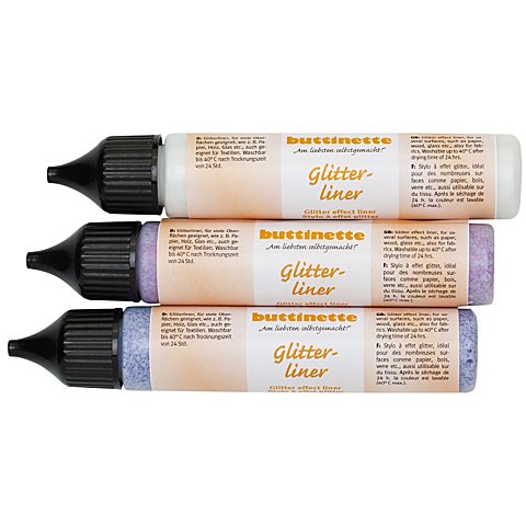 buttinette Glitterliner, diamant-pink-lila, 3x 28 ml buttinette Glitterliner, diamant-pink-lila, 3x 28 ml von buttinette