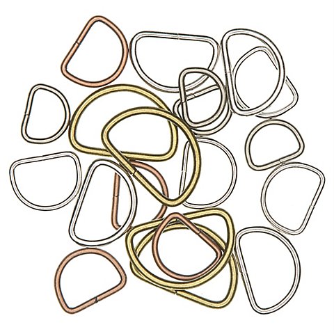 buttinette Halbringe/D-Ringe, Größe: 17–35 mm, Inhalt: 20 Stück buttinette Halbringe/D-Ringe, Größe: 17–35 mm, Inhalt: 20 Stück von buttinette