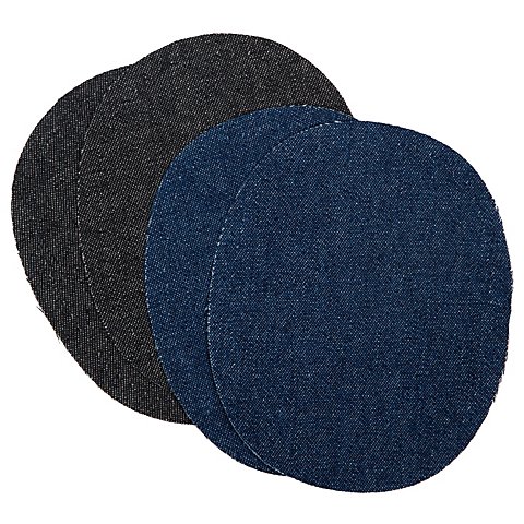 buttinette Jeans-Flicken, Größe: 12,5 x 10 cm, Farbe: dunkelblau/schwarz, Inhalt: 2 Paar buttinette Jeans-Flicken, Größe: 12,5 x 10 cm, Farbe: dunkelblau/schwarz, Inhalt: 2 Paar von buttinette