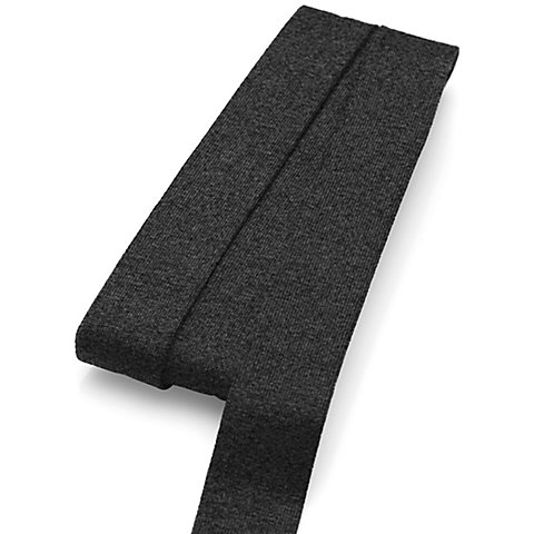 buttinette Jersey-Einfassband, dunkelgrau-meliert, Breite: 2 cm, Länge: 3 m von buttinette