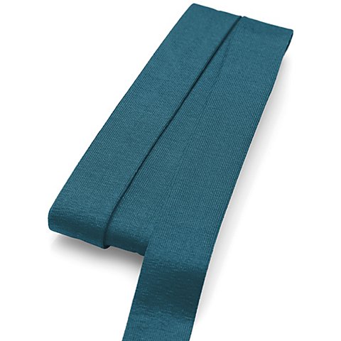 buttinette Jersey-Einfassband, petrolblau, Breite: 2 cm, Länge: 3 m von buttinette