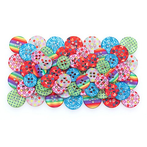 buttinette Kinderknöpfe, Größe: 11–15 mm Ø, Inhalt: 80 Stück buttinette Kinderknöpfe, Größe: 11–15 mm Ø, Inhalt: 80 Stück von buttinette