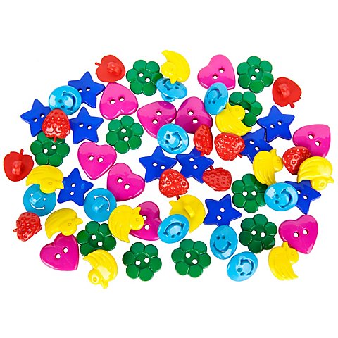 buttinette Kinderknöpfe, Größe: 13–20 mm Ø, Inhalt: 60 Stück buttinette Kinderknöpfe, Größe: 13–20 mm Ø, Inhalt: 60 Stück von buttinette