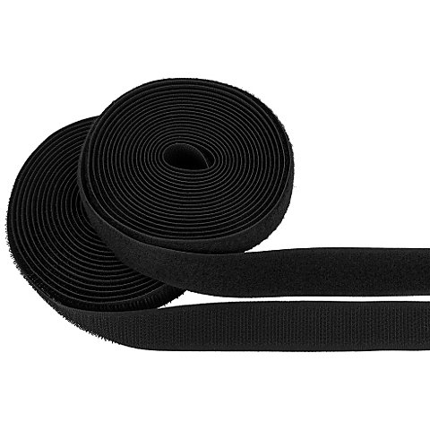 buttinette Klettverschlussband, zum Annähen, schwarz, Breite: 2 cm, Inhalt: je 3 m von buttinette