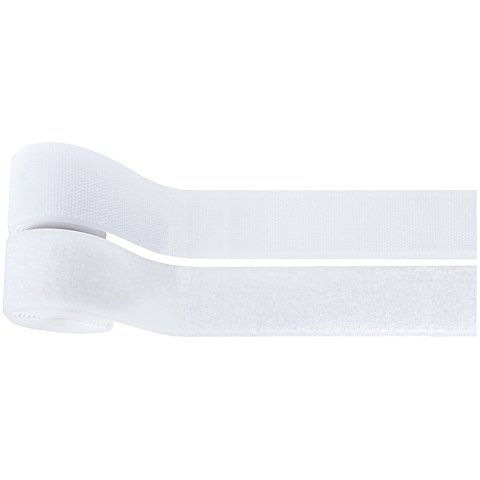buttinette Klettverschlussband, zum Annähen, weiß, Breite: 4 cm, Inhalt: je 1 m von buttinette