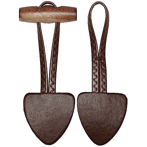 buttinette Knebelknopf-Verschlüsse "dunkelbraun", 3,5 x 17,5 cm, im 2er-Set von buttinette
