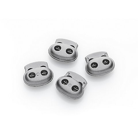 buttinette Kordelstopper, grau, für Kordeln bis 2 mm Ø, Inhalt: 4 Stück buttinette Kordelstopper, grau, für Kordeln bis 2 mm Ø, Inhalt: 4 Stück von buttinette