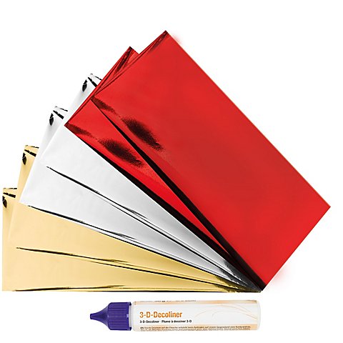 buttinette Metallic-Effektfolien-Set, gold/silber/rot buttinette Metallic-Effektfolien-Set, gold/silber/rot von buttinette