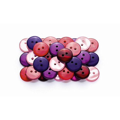 buttinette Mode-Knöpfe, Beerentöne, Größe: 15 mm Ø, Inhalt: 40 Stück buttinette Mode-Knöpfe, Beerentöne, Größe: 15 mm Ø, Inhalt: 40 Stück von buttinette