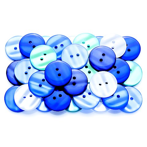 buttinette Mode-Knöpfe, Blautöne, Größe: 22 mm Ø, Inhalt: 40 Stück von buttinette