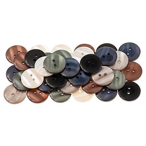 buttinette Mode-Knöpfe, klassisch, Größe: 22 mm Ø, Inhalt: 40 Stück buttinette Mode-Knöpfe, klassisch, Größe: 22 mm Ø, Inhalt: 40 Stück von buttinette