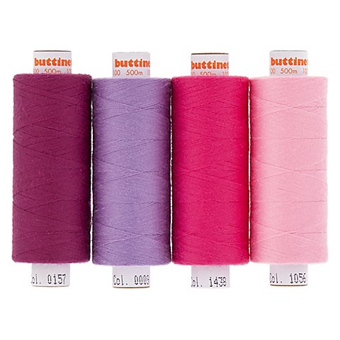buttinette Nähgarn-Set "Pinktöne", Stärke: 100, 4x 500 m von buttinette