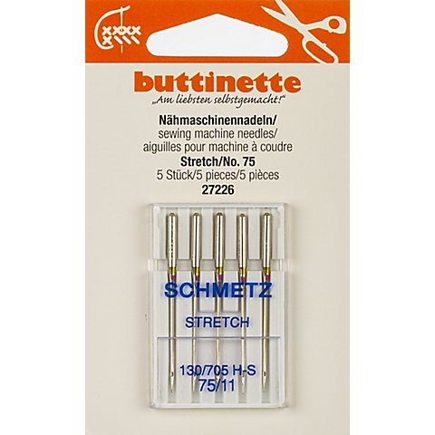 buttinette Nähmaschinennadeln "Stretch", Stärke: 75, Inhalt: 5 Stück buttinette Nähmaschinennadeln "Stretch", Stärke: 75, Inhalt: 5 Stück von buttinette