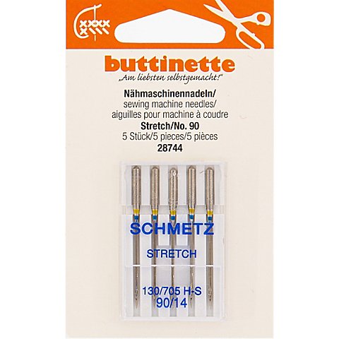 buttinette Nähmaschinennadeln "Stretch", Stärke: 90, Inhalt: 5 Stück buttinette Nähmaschinennadeln "Stretch", Stärke: 90, Inhalt: 5 Stück von buttinette