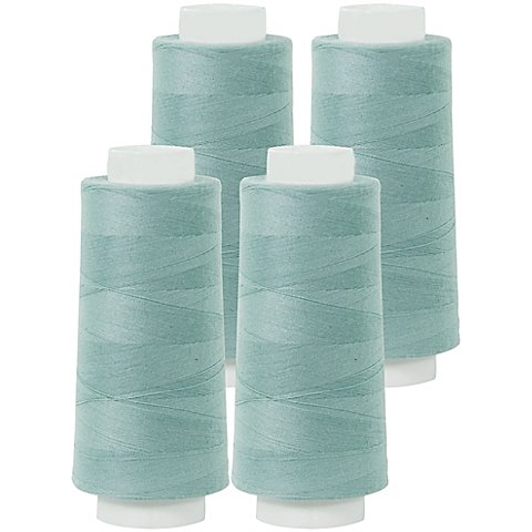 buttinette Overlockgarn im 4er-Pack, Stärke 120, 2500m-Spule, mint von buttinette