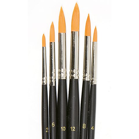 buttinette Pinsel aus Nylonhaar, rund, 6 Stück buttinette Pinsel aus Nylonhaar, rund, 6 Stück von buttinette