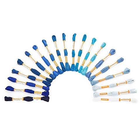 buttinette Qualitäts-Sticktwist "Blau", Inhalt: 20 Strängchen à 8 m buttinette Qualitäts-Sticktwist "Blau", Inhalt: 20 Strängchen à 8 m von buttinette