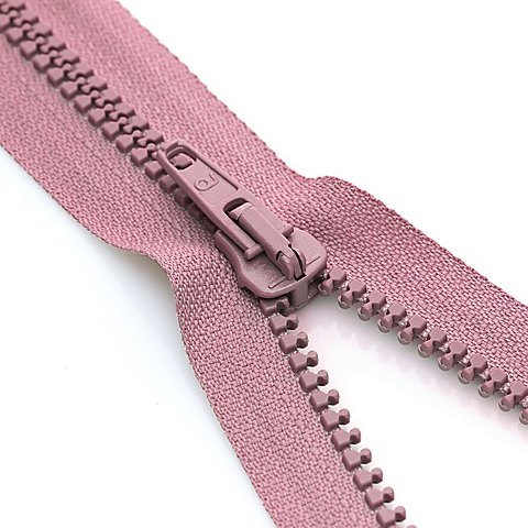 buttinette Reißverschluss mit Kunststoffkrampe in 5,8 mm, rosa, teilbar von buttinette