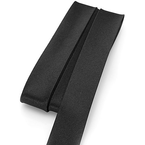 buttinette Satin-Schrägband, schwarz, Breite: 2 cm, Länge: 5 m von buttinette