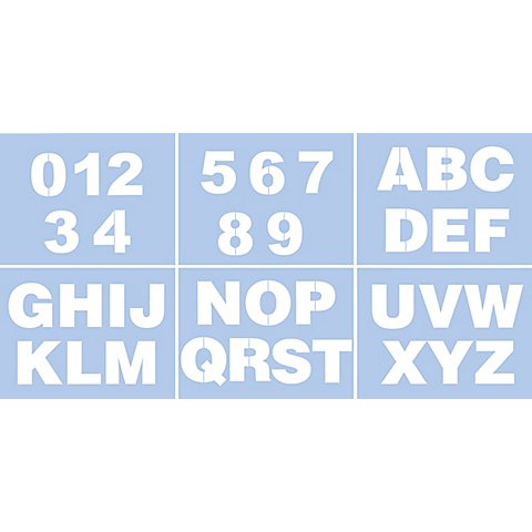 buttinette Schablone "Alphabet und Zahlen", 20 x 15 cm buttinette Schablone "Alphabet und Zahlen", 20 x 15 cm von buttinette