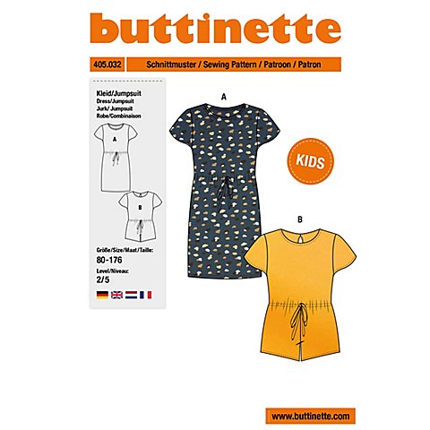 buttinette Schnitt "Kleid/Jumpsuit" für Kinder buttinette Schnitt "Kleid/Jumpsuit" für Kinder von buttinette